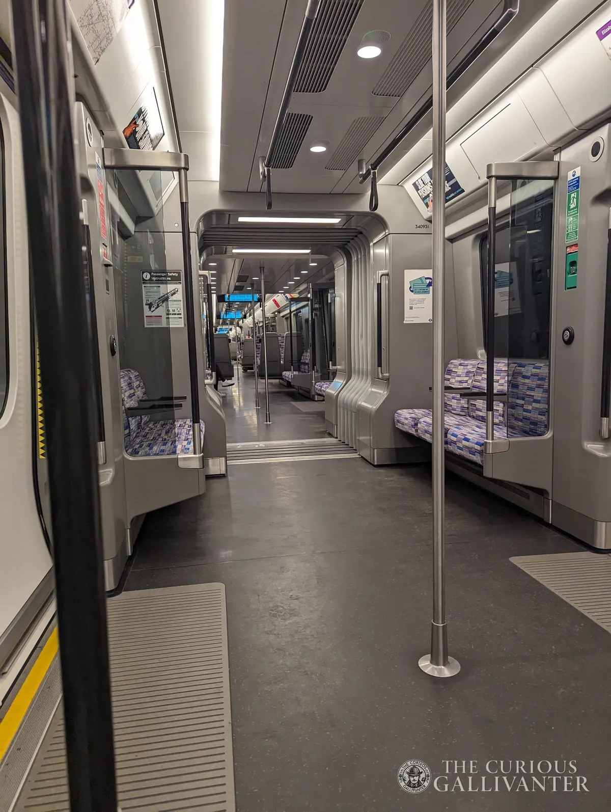 On the Elizabeth line, which is a high-frequency hybrid commuter and rapid transit rail service in London and it took us straight from the airport to the heart of London